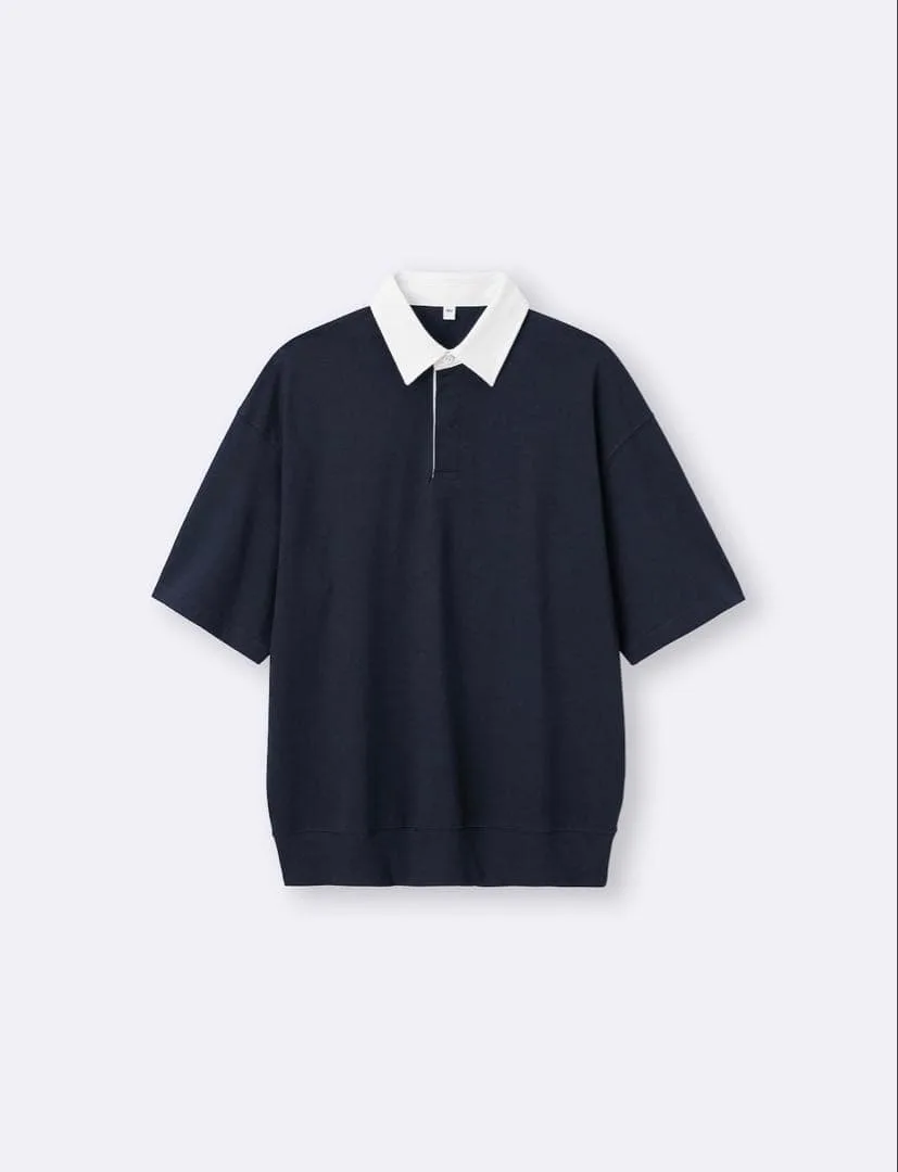 シャツ 半袖 ネイビー