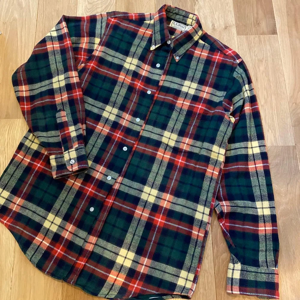 USA製 80s〜90s L.L.Bean ヴィンテージ ネルシャツ S