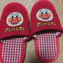 アンパンマン スリッパ 赤 キッズ(幼児用)