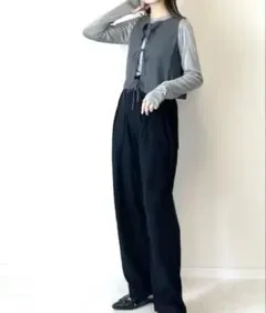 feepur コンフォートツイードリボンベスト グレー