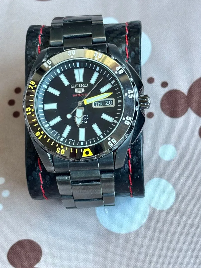 SEIKO 5 SPORTS 自動巻き 腕時計 ブラック