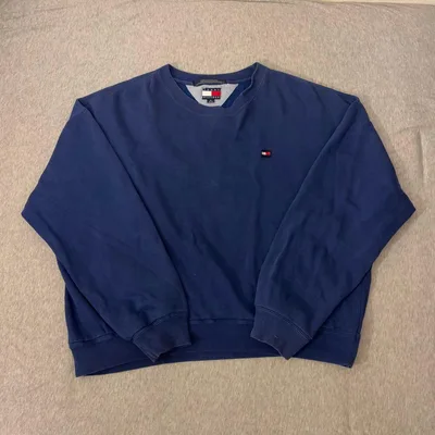 トミーヒルフィガー スウェット 90s TOMMY HILFIGER 短丈 古着
