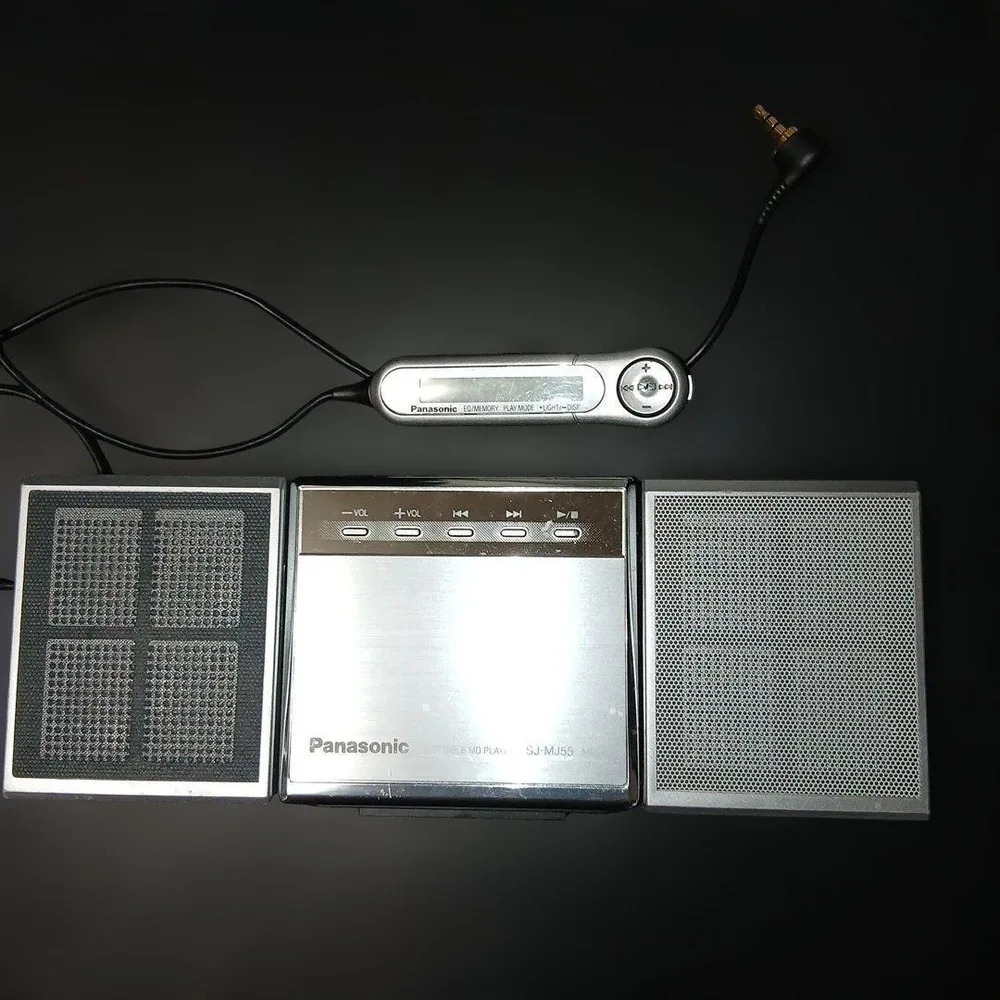 Panasonic MDプレーヤー SJ-MJ55 動作品 スピーカー付き
