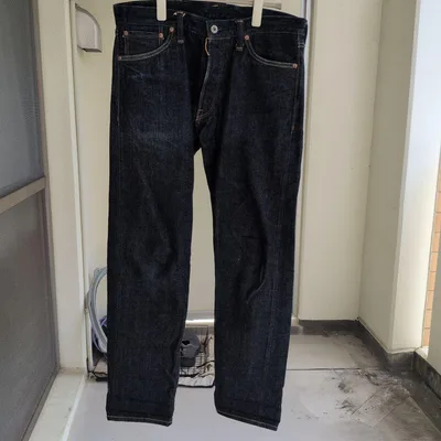沖縄デニム工房BLUEFIRSTSTARダブルボランチ W33セルビッチデニム