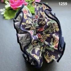 リバティシュシュ新作No1259✿エミリー・チューリップ ネイビー✿ハンドメイド