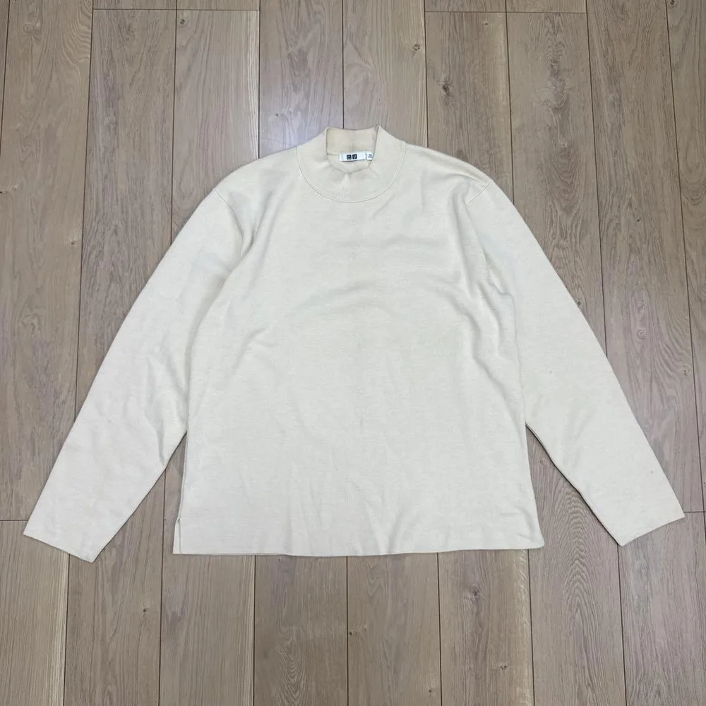 Uniqlo U モックネックセーター XXL ナチュラル ユニクロユー