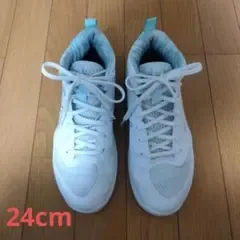 ASICS バスケットボールシューズ 24cm ホワイト バッシュ アシックス