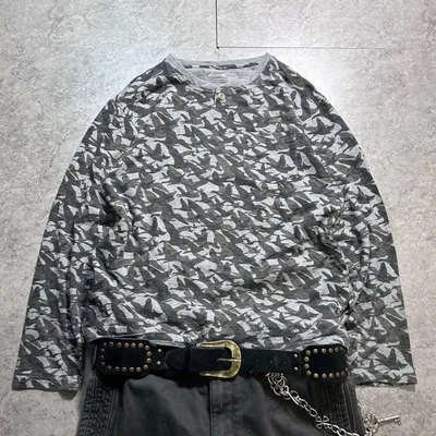 00s【archive】camo Henry long te/Y2K/迷彩 短丈
