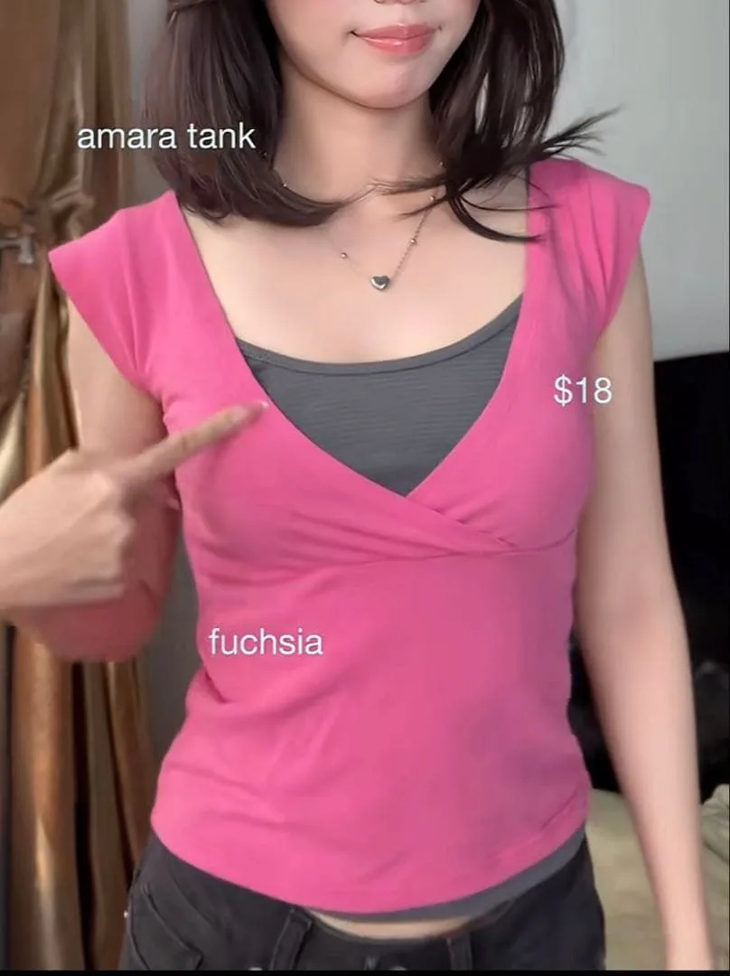 Brandy Melville Amara tank ピンク