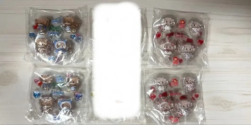 mikko lilalamode ぷくちゅるシール4点セット ナッツ、ラテ
