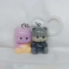 ハロウィンハンドメイド くま レジン めじるしアクセサリー