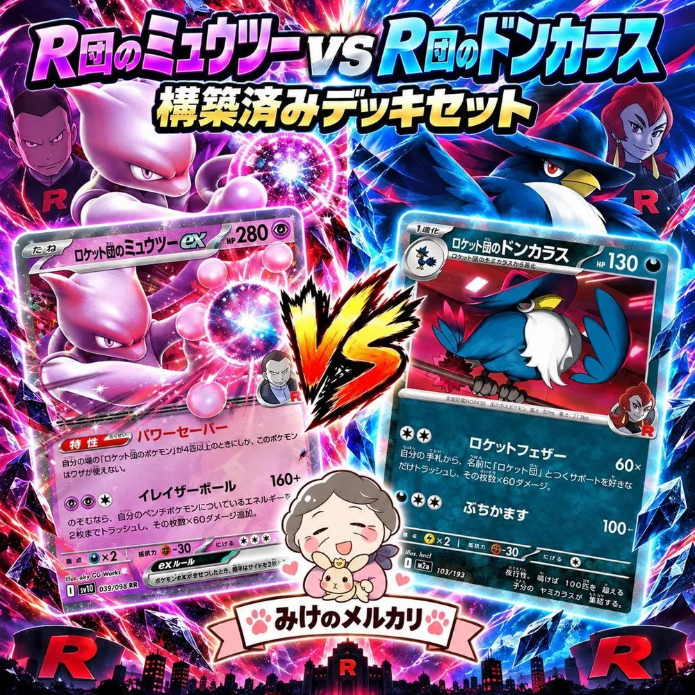 ロケット団のミュウツーデッキ vs ロケット団のドンカラスデッキ