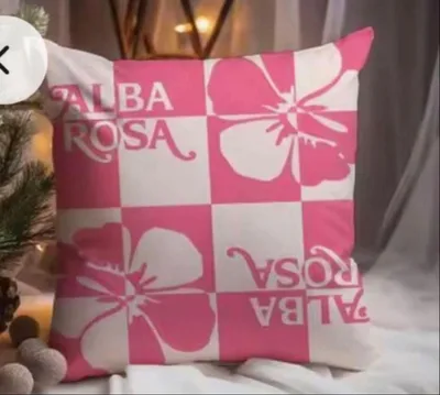 ALBA ROSA クッションカバー ピンク ハイビスカス