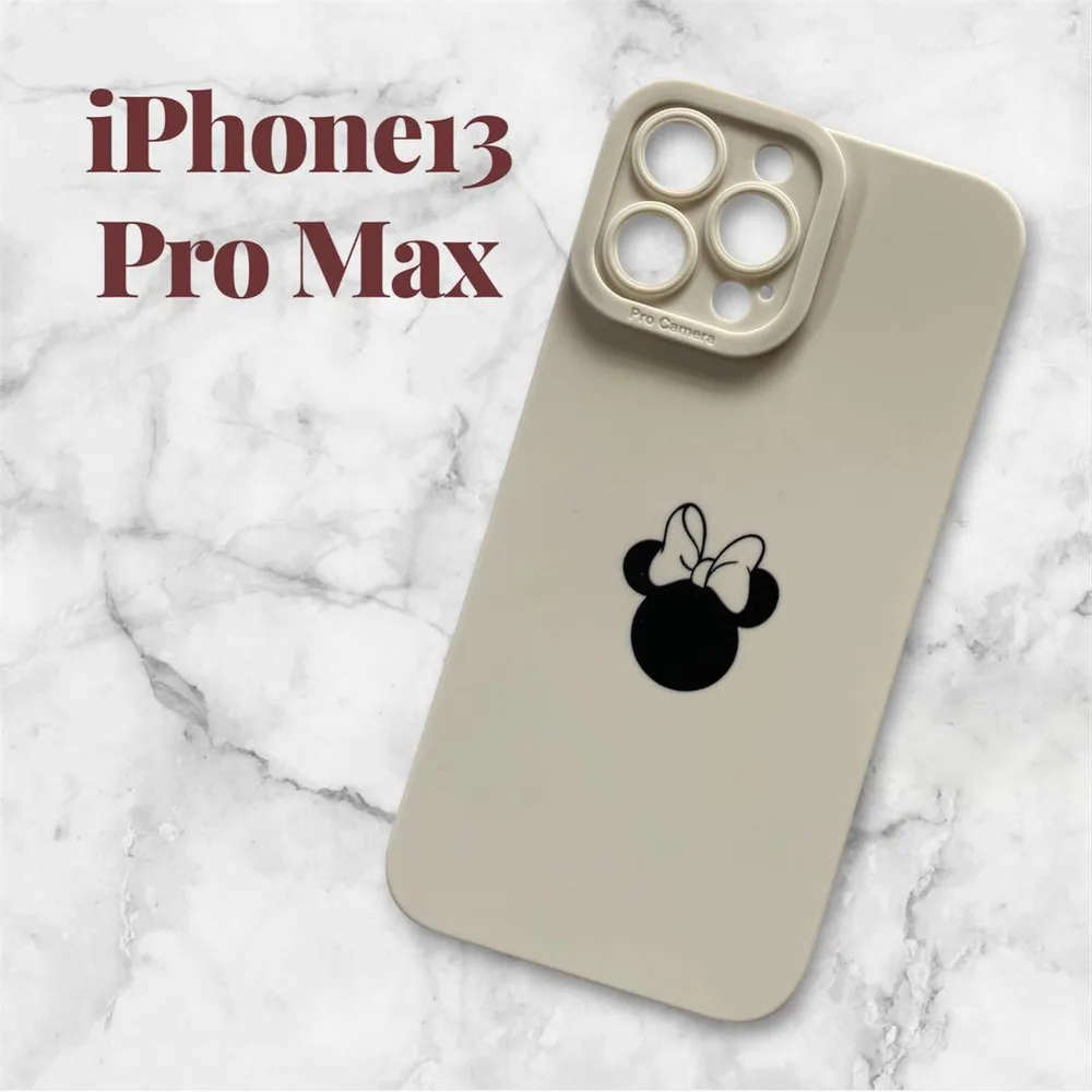 iPhone 13 Pro Max ケース カバー ミニー ベージュ シンプル