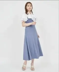 ROYAL PARTY シアーブラウスドッキングマーメイドワンピース