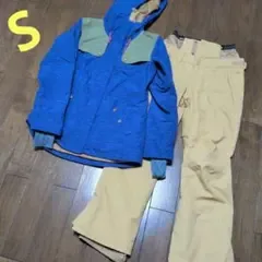 ROXY スノーボードウェア 上下セット S ブルー ベージュ パンツ 10K