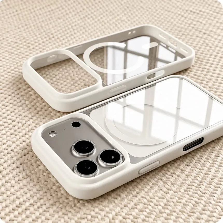 iPhone17 Pro Max ケース MagSafe対応 ホワイト 白