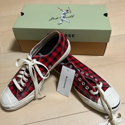 converse JACK PURCELL NEL-CHECK RED 25.5