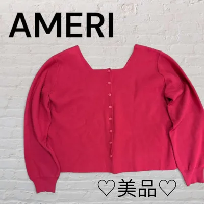Ameri vintage 2WAY SCOOPED NECK KNIT アメリ
