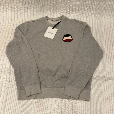 新品 MONCLER モンクレール スウェット トレーナー グレー