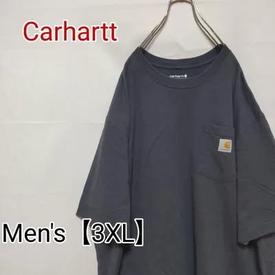 R142【US輸入】Carhartt 半袖Tシャツ【メンズ3XL】青味グレー