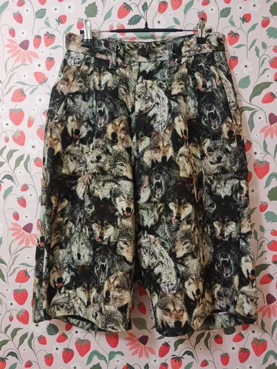 kidill ユニセックス ハーフパンツ ショートパンツ ウルフ 袴パンツ
