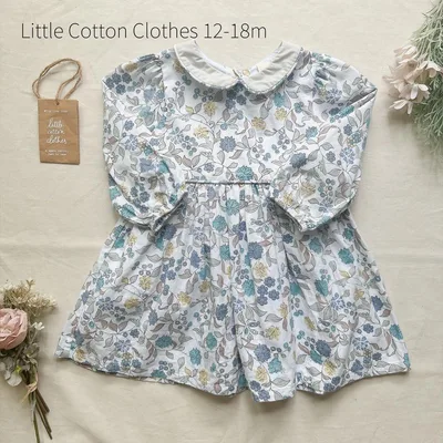 Little Cotton Clothes 花柄 ワンピース ホワイト 小花柄