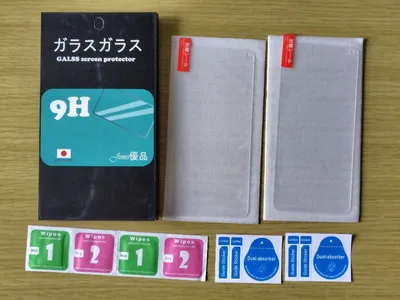 画面保護フィルム ガラスフィルム 硬度9H 2枚セット 6.9㎝×15.1㎝