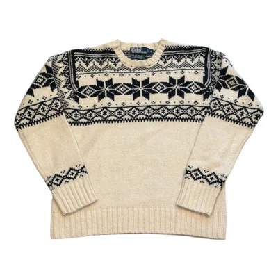 Polo Ralph Lauren カシミア混 ノルディック柄ニット M