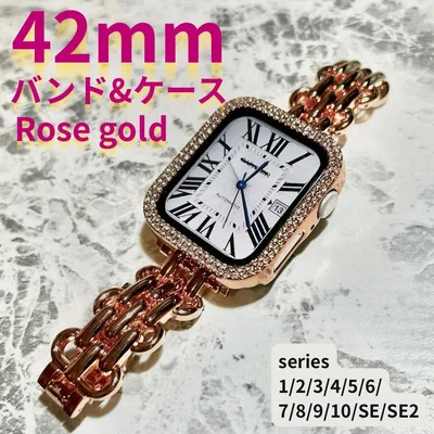 アップルウォッチ ケース applewatch バンド ローズ 42mm