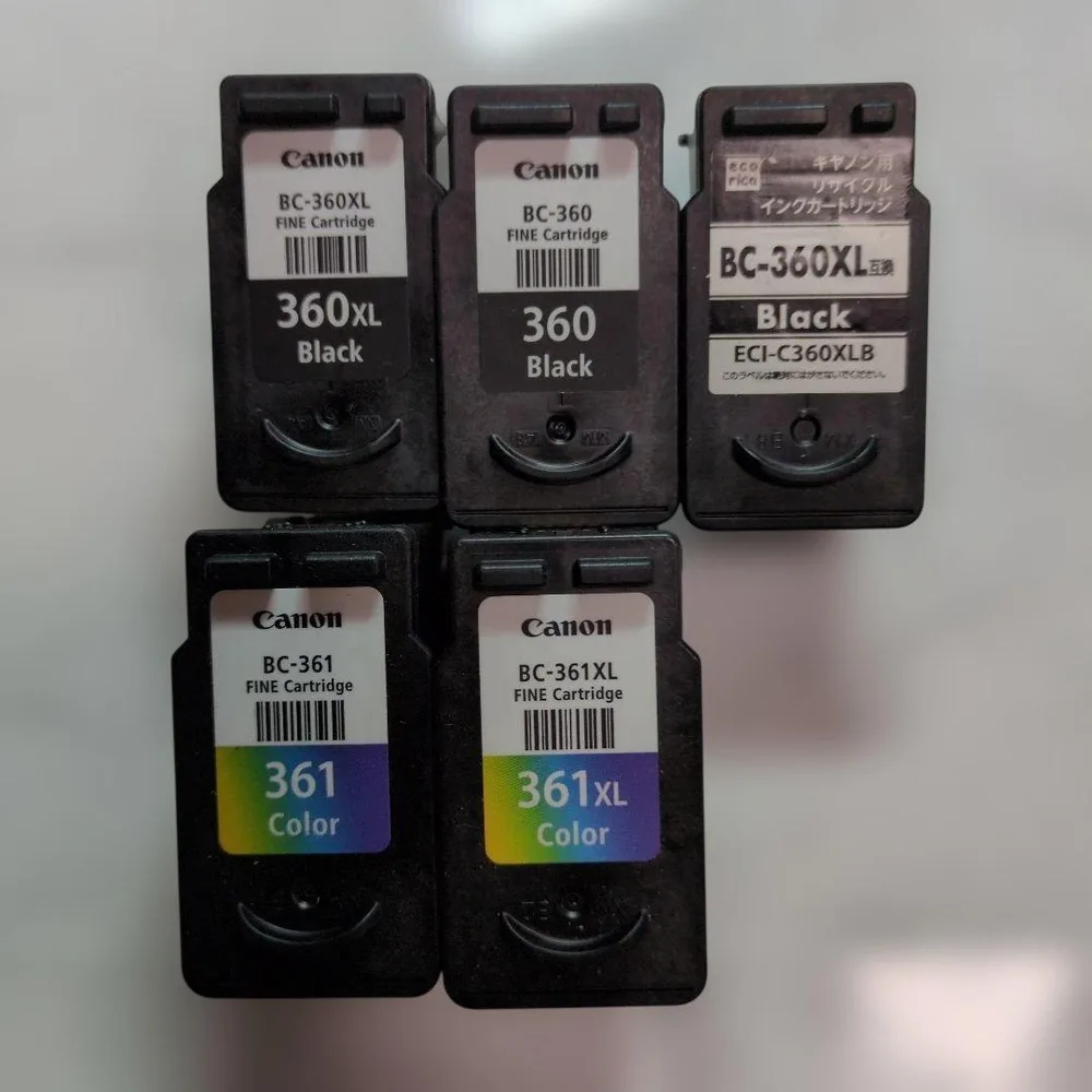 【使用済み】CANON キヤノン 純正カートリッジ×5個セット