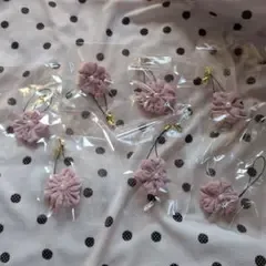 ハンドメイド 花モチーフ チャーム 7点セット