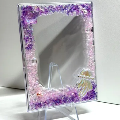 デコ硬質ケース レンジデコ トレカケース パープル ハンドメイド ⑦