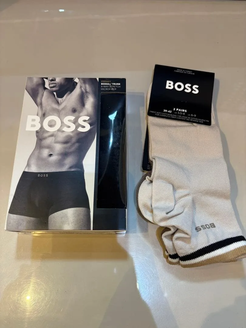 BOSS ボス メンズ ボクサーパンツLサイズ ブラック 靴下 セット