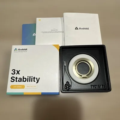 【新品未使用】Andobil マグネット式スマホリング ホワイト