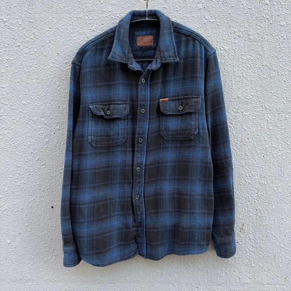 90s ORVIS 青黒 ヘビーフランネルシャツ
