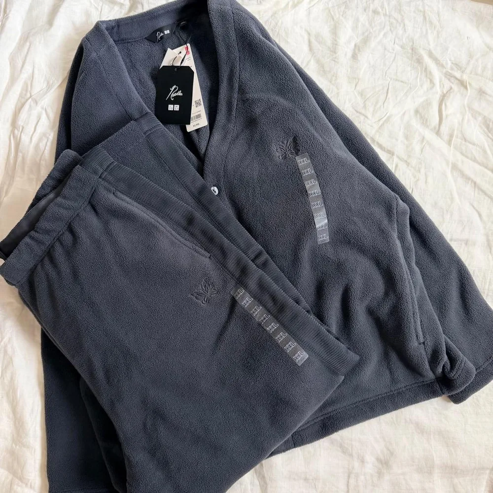 新品 UNIQLO Needles フリースカーディガン パンツ セット XXL