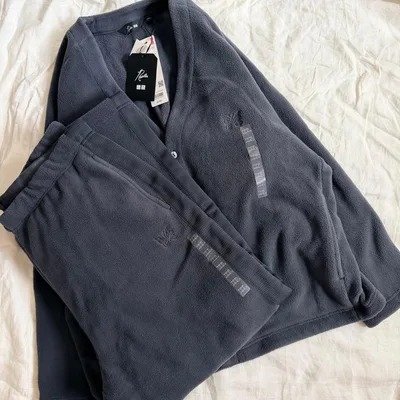 新品 UNIQLO Needles フリースカーディガン パンツ セット XXL