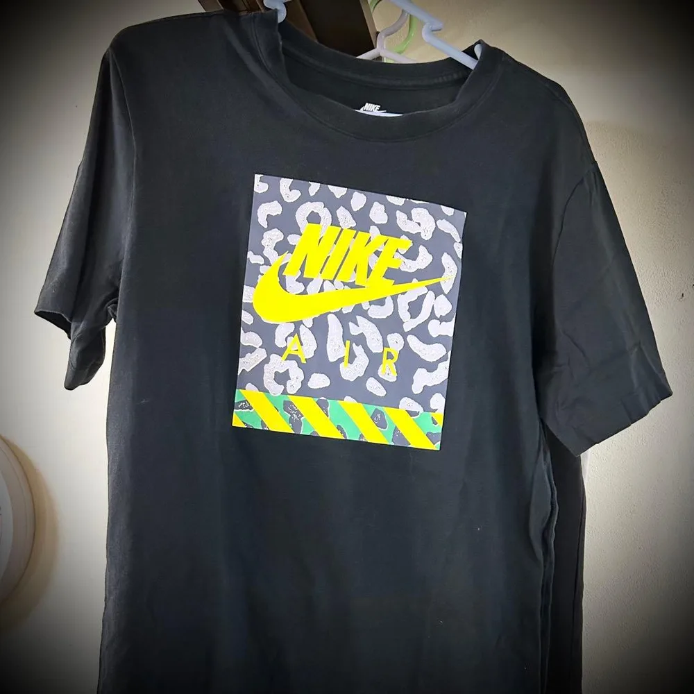 NIKE AIR レオパード柄 Tシャツ ブラック M