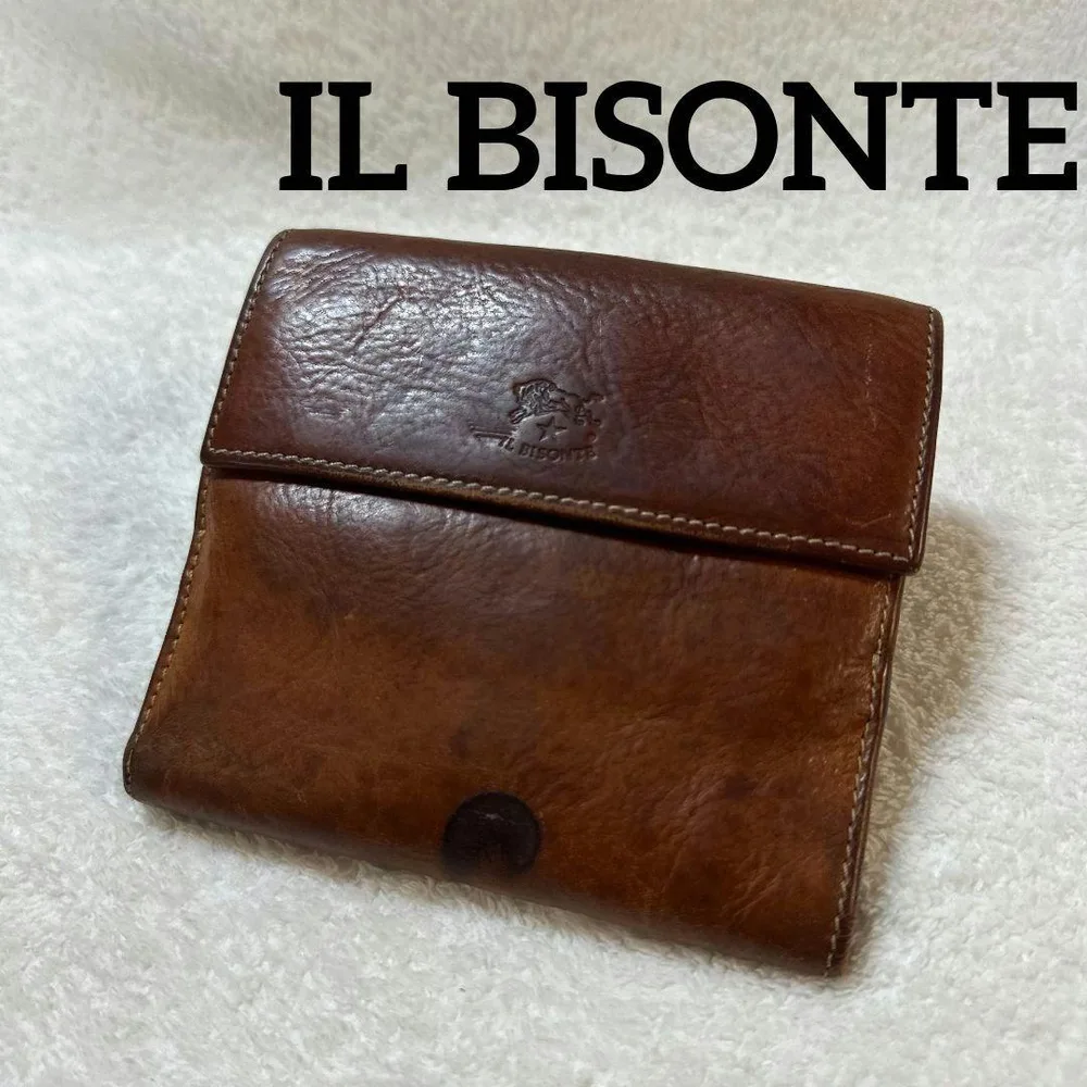 IL BISONTE イルビゾンテ ミディアムレザーウォレット 本革二つ折り財布