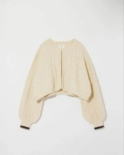eaphi / cable knit cardigan / ivory