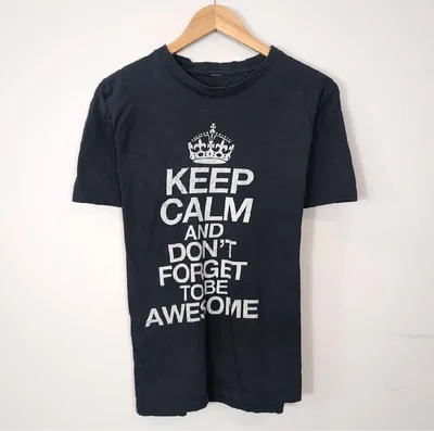 KEEP CALM 半袖Tシャツ 黒 vintage