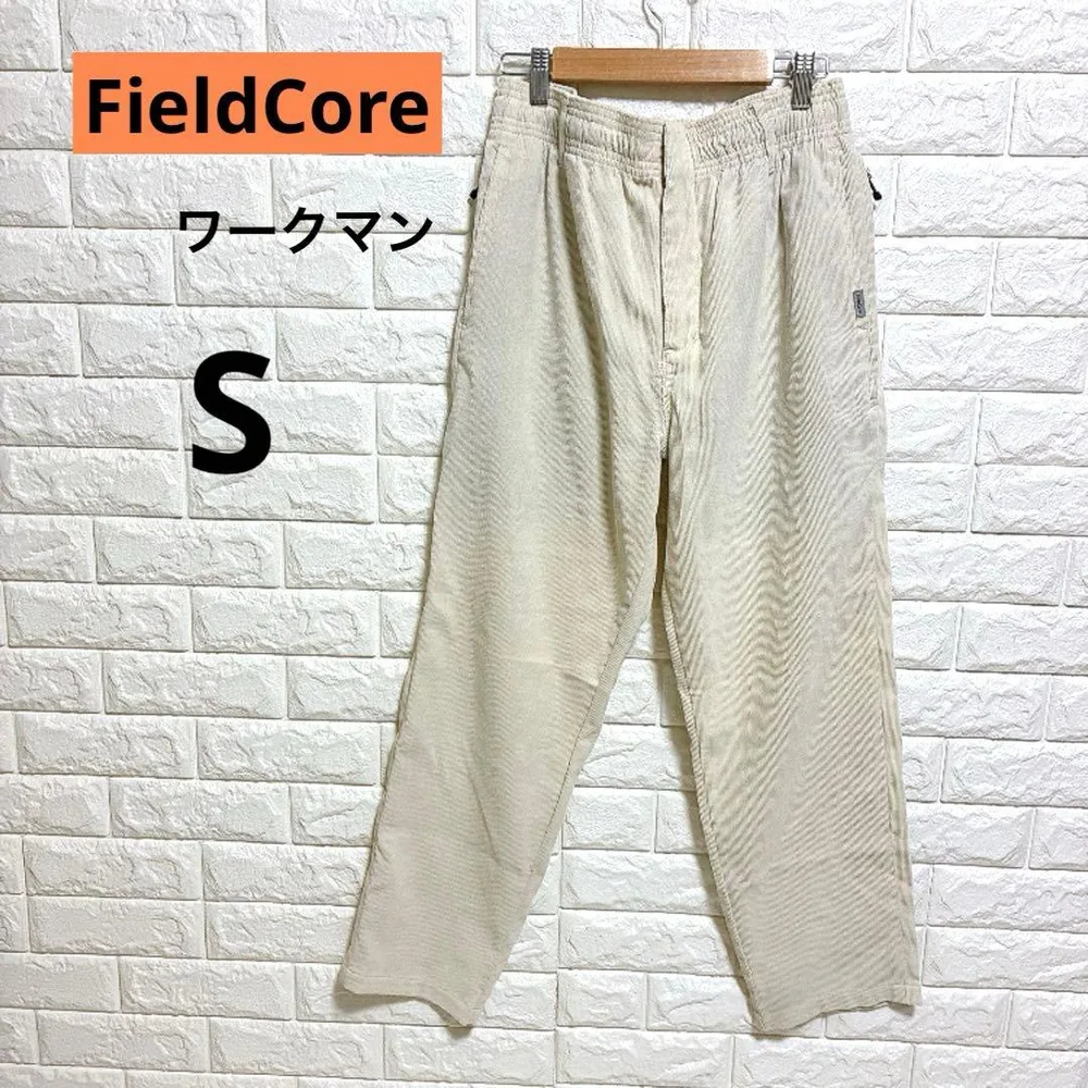 FieldCore S アイボリー コーデュロイ調 パンツ 撥水 ワークマン ✨