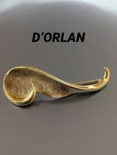 D'ORLAN ドーラン ヴィンテージ ブローチ ゴールド ペイズリー 大ぶり