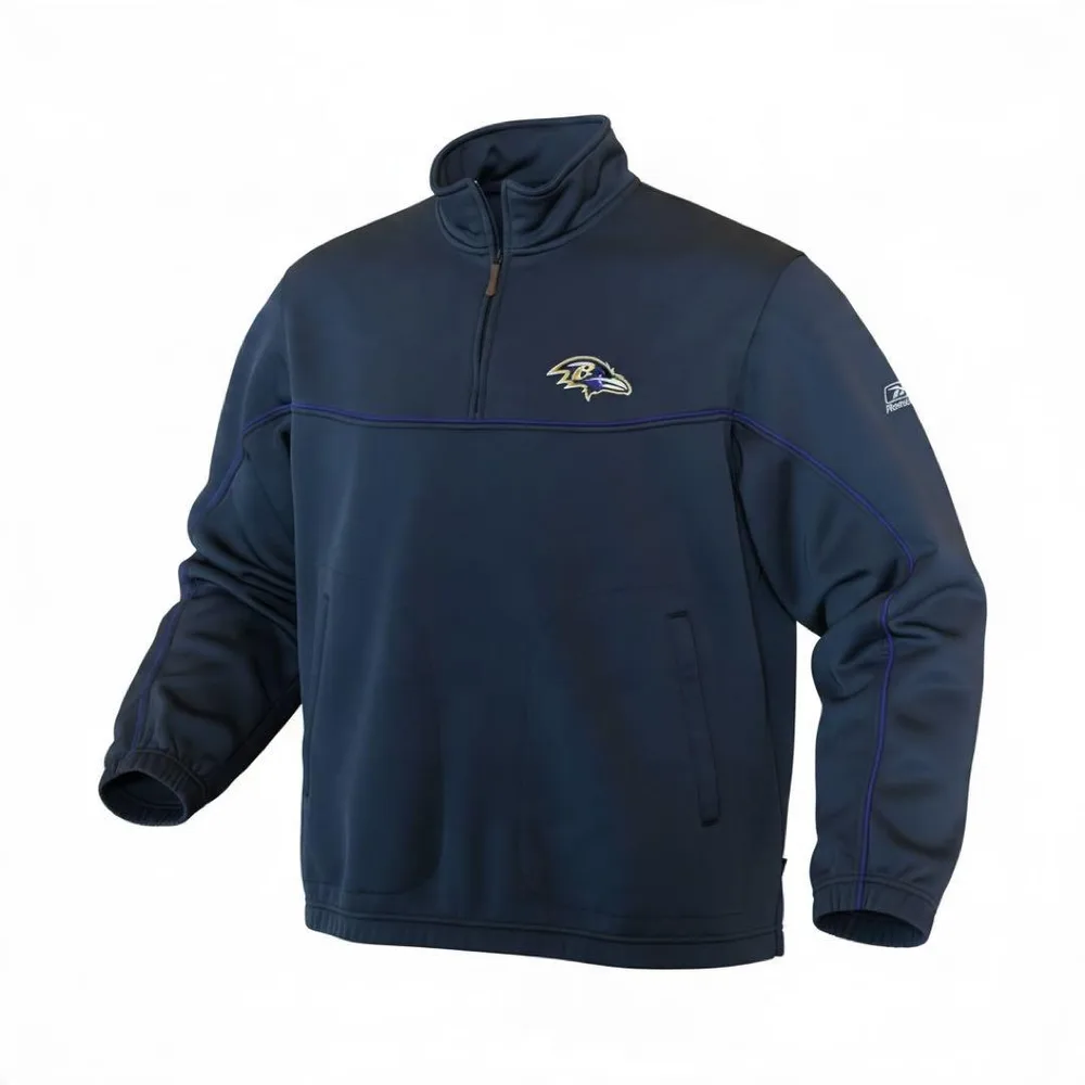 【希少】Reebok NFL ボルチモア・レイブンズ ハーフジップ Lサイズ