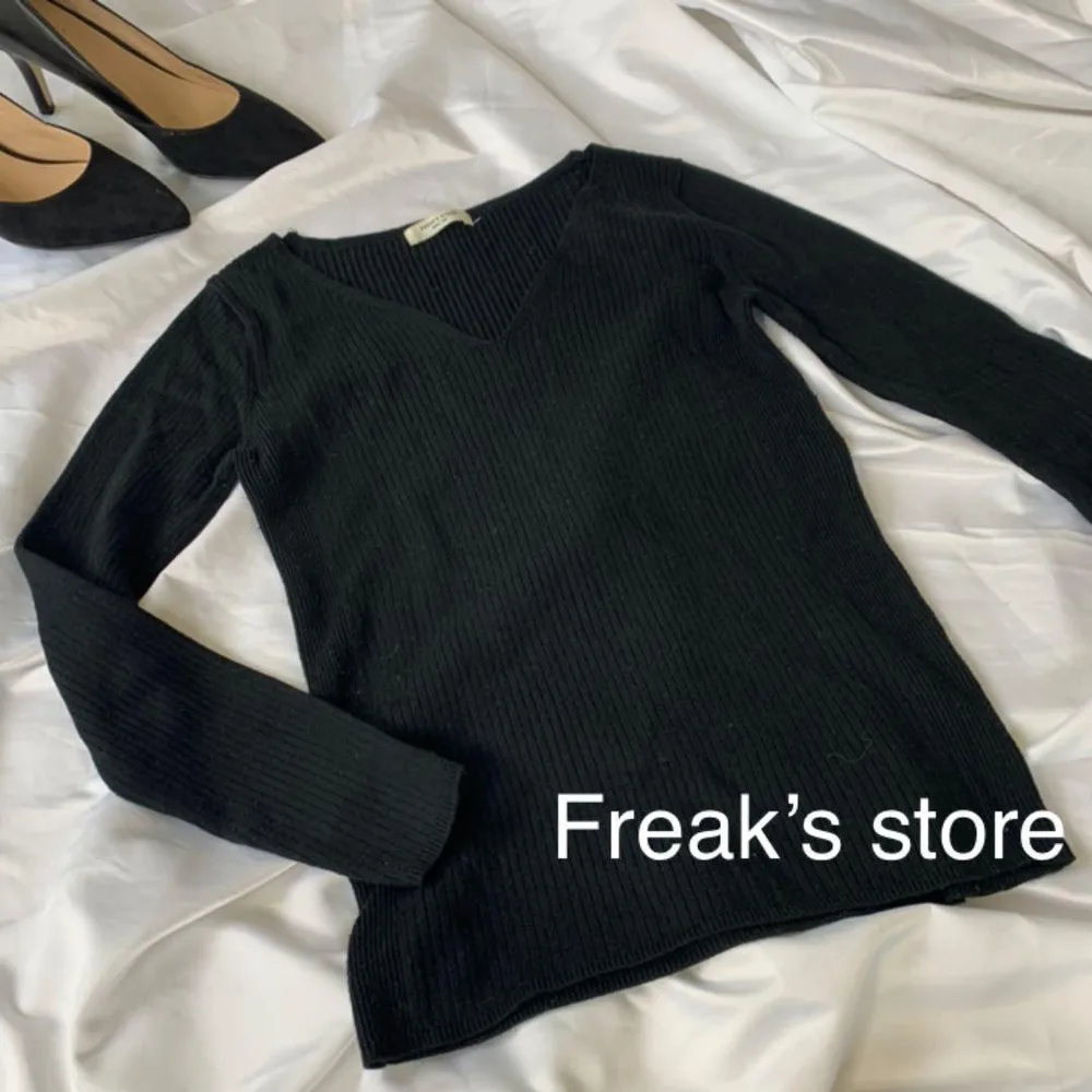 D1415【美品】フリークスストア 黒ニット カットソー FREESIZE