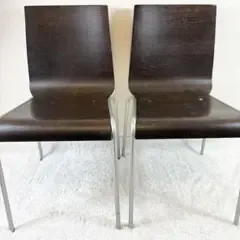 カリガリス Calligaris 木製チェア 2脚セット スタッキング
