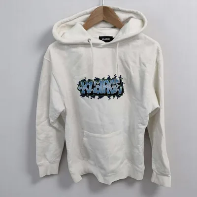 服 XLARGE パーカー グラフィティ トップス Mサイズ ホワイト 白