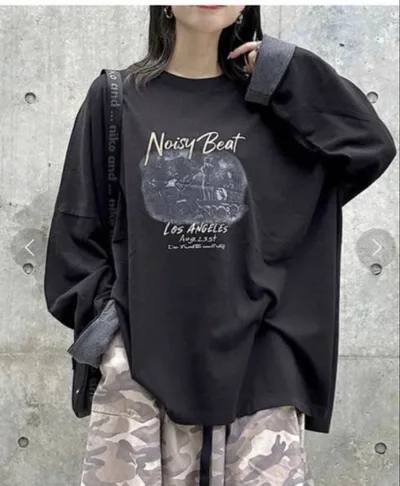 niko and... ニコアンド BIGアソートROCKロングスリーブTシャツ