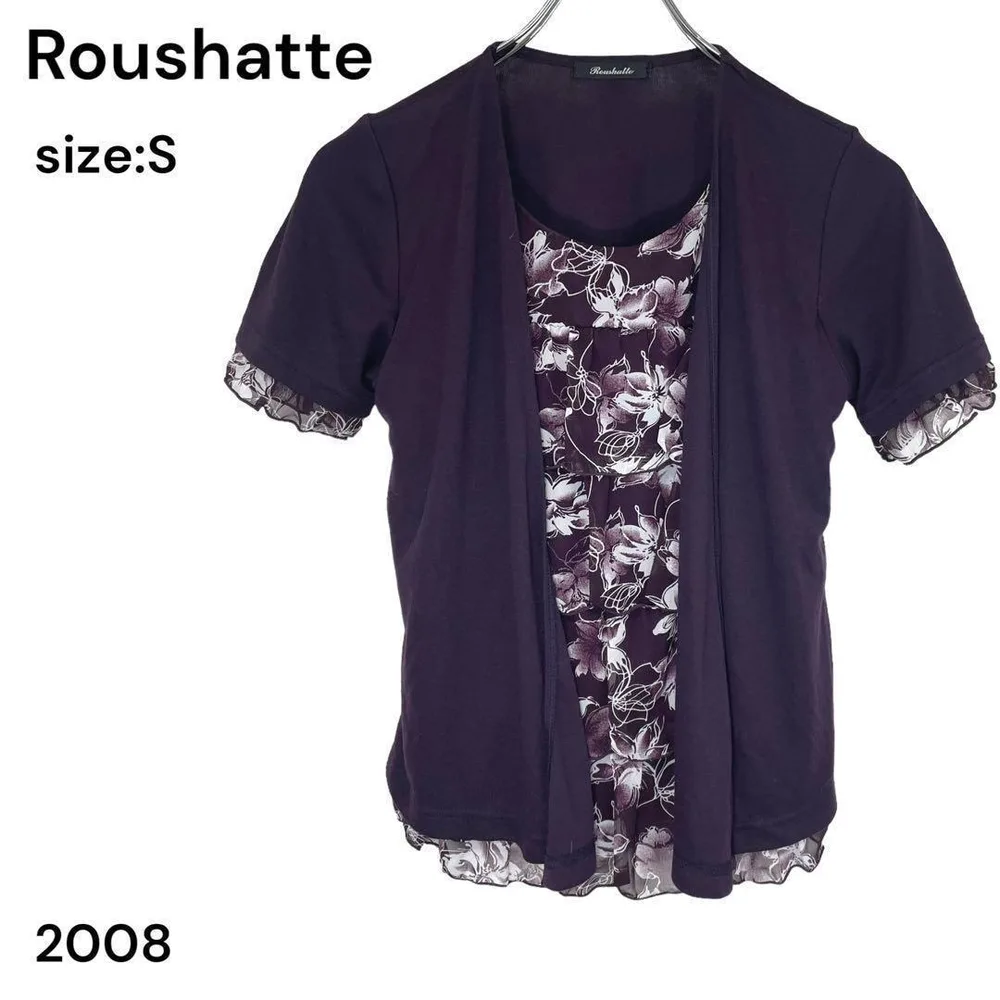 ルーシャット Roushatte シャツ トップス 半袖 S おしゃれ 上品